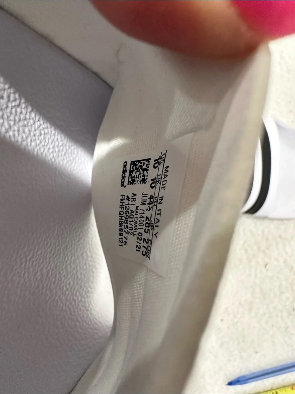 White Adidas Slides